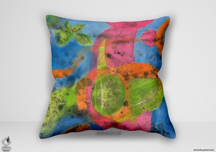 کوسن انتزاعی قلم مو با نخ در روزهای روشن اثر م شتیلد رونده ویچ س (IG 10033)