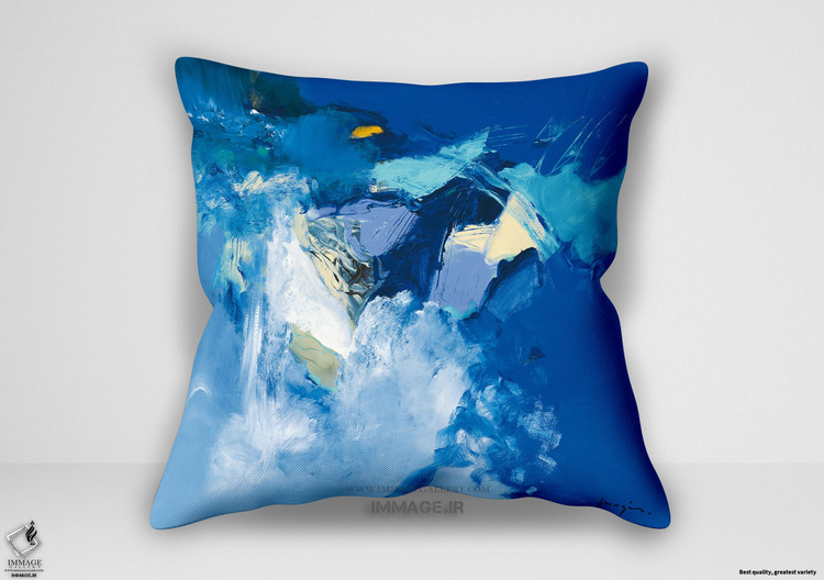 کوسن انتزاعی آبی توسط مجیس پاسکال (IG 1077)