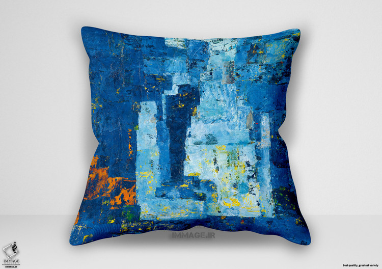 کوسن انتزاعی Vilsbøll رودخانه به من آموخت که گوش دهم اثر آنه ویلسبول (IG 1735)