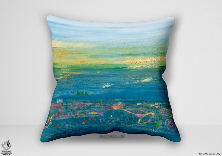 کوسن انتزاعی منظره آبی اثر ریشتر آرمگارت رز (IG 1760)