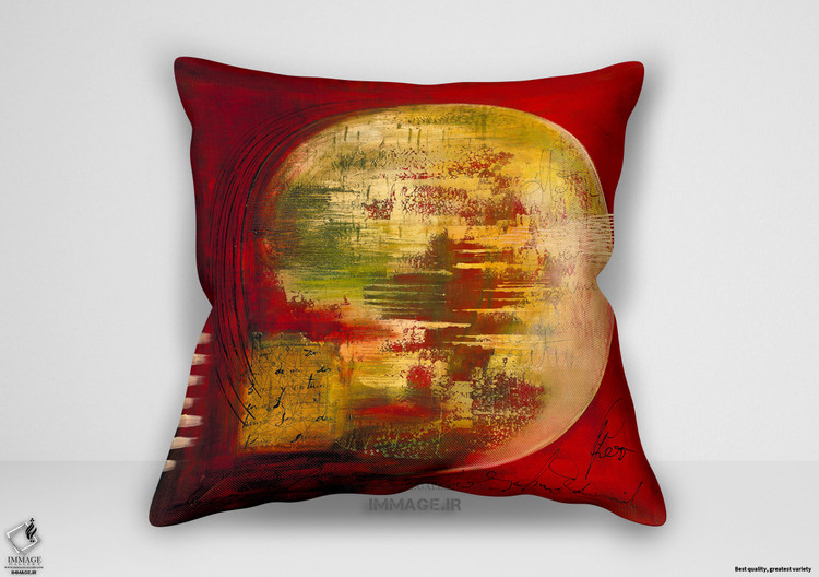 کوسن انتزاعی زنبور سفید اثر لیس جما (IG 2274)