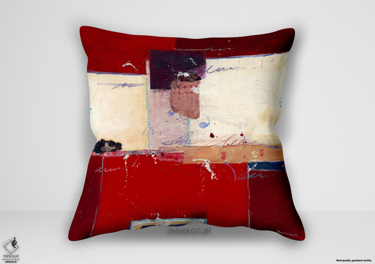 کوسن انتزاعی قرمز اثر ون در ورف ران (IG 2493)