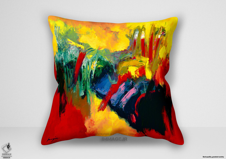 کوسن انتزاعی رژ زرد ۱ اثر مجیس پاسکال (IG 2522)