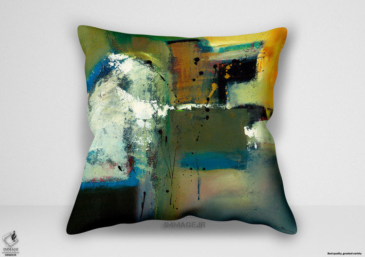 کوسن انتزاعی چکیده در سبز شماره یک اثر بارنز ناتاشا (IG 2837)