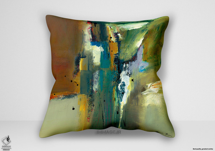 کوسن انتزاعی چکیده در سبز اثر بارنز ناتاشا (IG 2838)