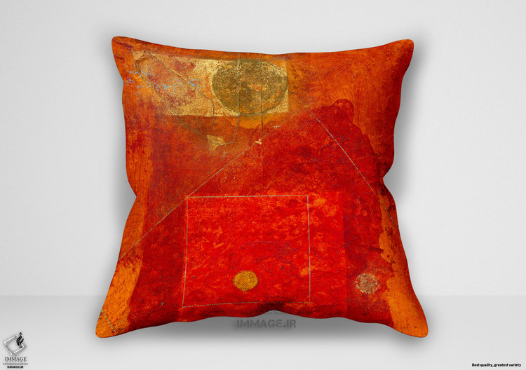 کوسن انتزاعی مربع هایی با دایره ها اثر ون ماریسینگ لوئیس (IG 3597)