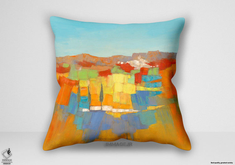 کوسن انتزاعی cyprès Régine روستای سه سرو اثر پیویر آتولینی رژین (IG 4754)