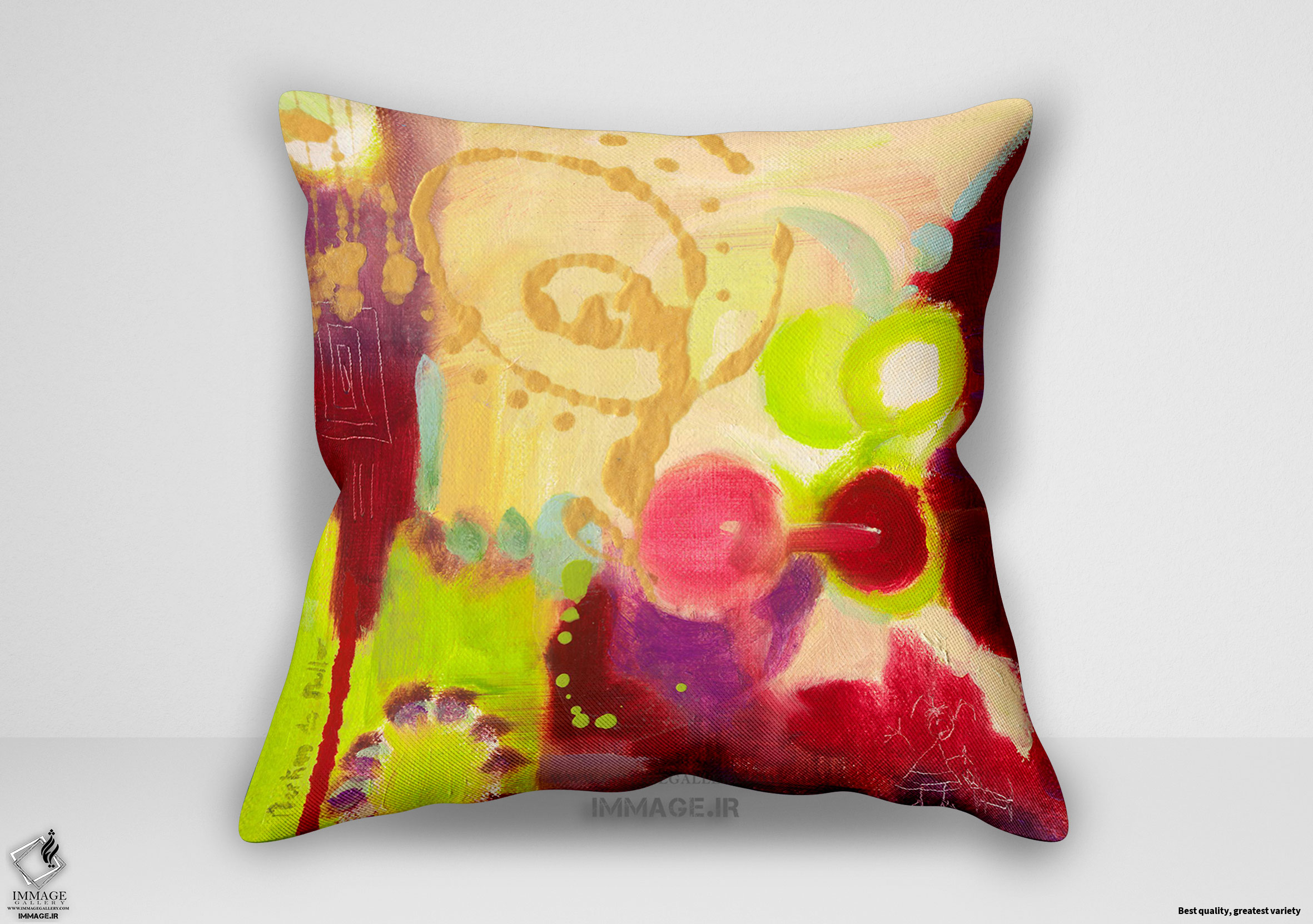 کوسن انتزاعی بادمجان ها اثر مرتیان د مولر امانوئل (IG 5720)