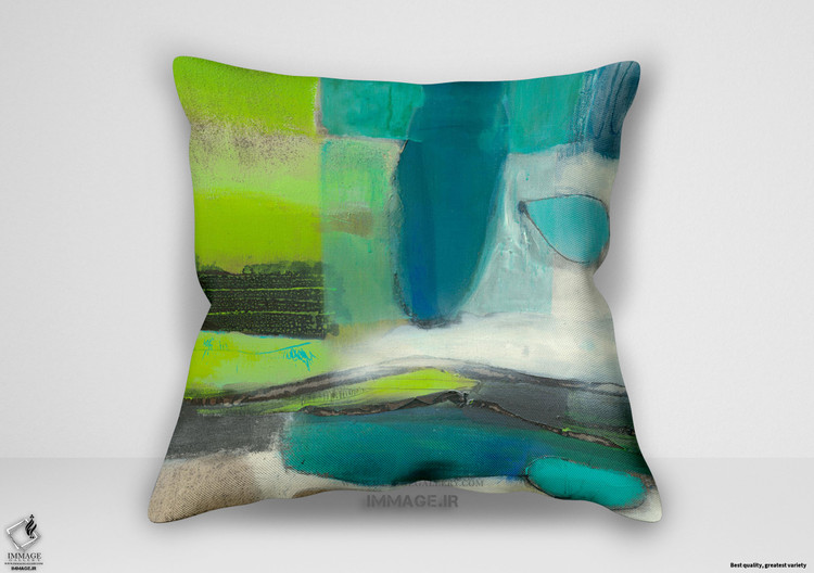 کوسن انتزاعی Grüne کارهای سبز انجام می دهم نوشته ی رونده ویت س م شتایلد (IG 5925)