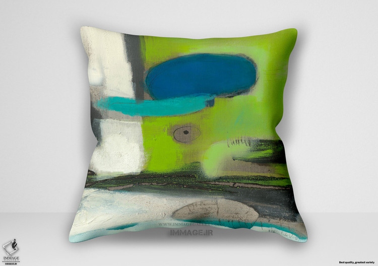 کوسن انتزاعی Grüne کارهای سبز انجام می دهند نوشته ی رونده ویتیس م شتیلد (IG 5928)