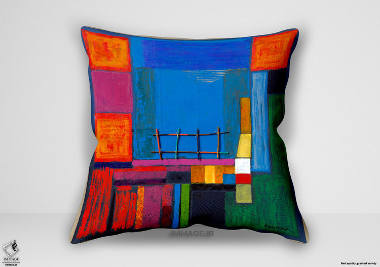 کوسن انتزاعی Noëlle تراس با منظره دریا اثر رودین نوئل (IG 7509)