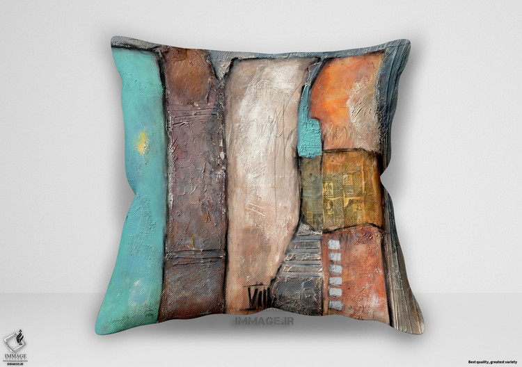 کوسن انتزاعی grün سبز آبی روشن اثر آلبا آندریاس (IG 7893)