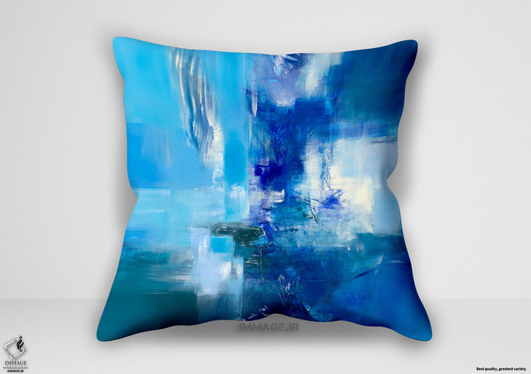 کوسن انتزاعی Véronique زندگی به رنگ آبی اثر بال ورونیک (IG 8349)