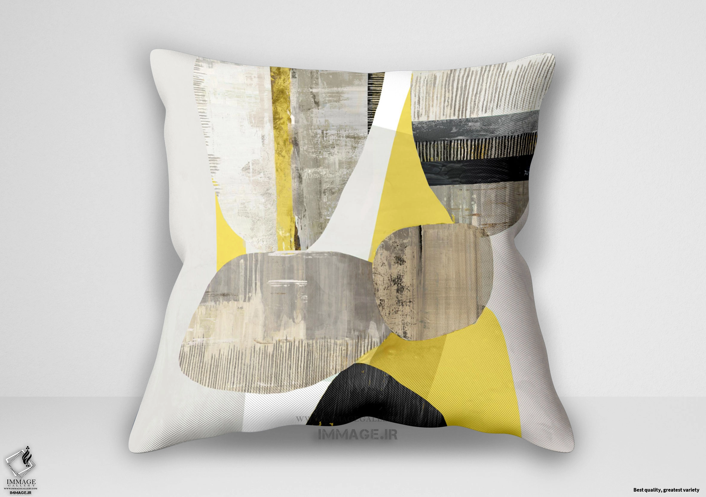 کوسن انتزاعی نسخه زرد سلدون ترکیبی اثر ریوز تام (PI 1190)