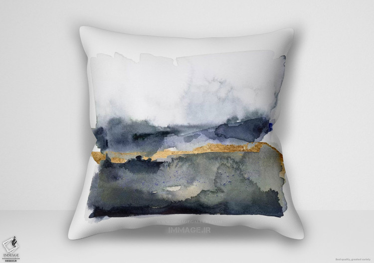 کوسن مینیمال نیلی طلایی اثر ویکتوریا بورخس (MN 1644)