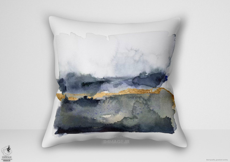 کوسن مینیمال نیلی طلایی اثر ویکتوریا بورخس (MN 1644)