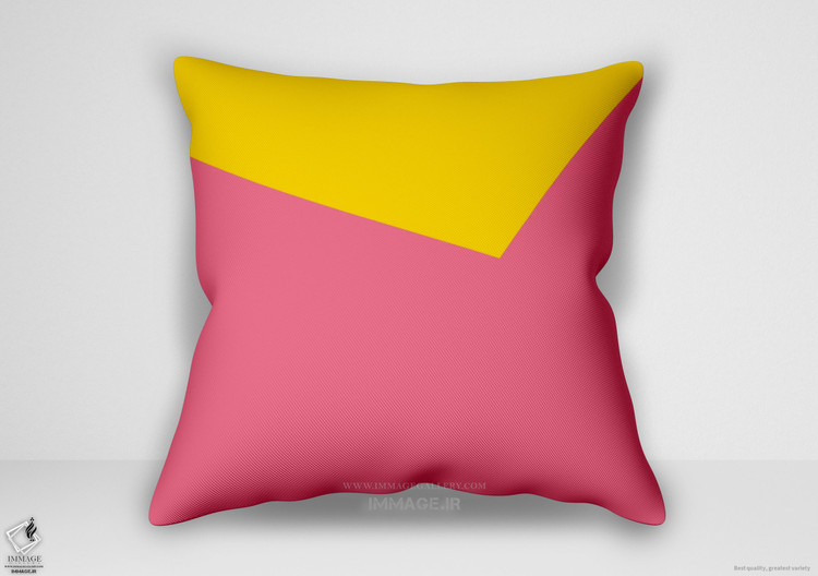 کوسن مینیمال میرا صورتی زرد اثر آرت میرانو (MN 1893)