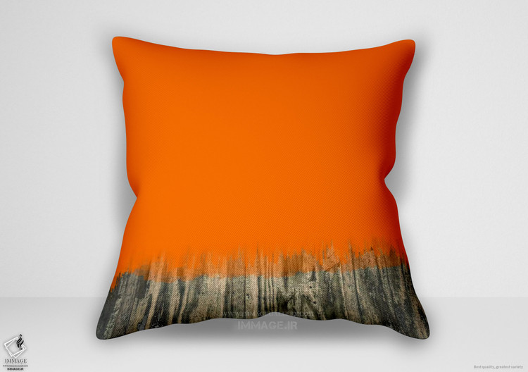 کوسن مینیمال هنر مدرن بالای حصار چوبی اثر (MN 1907)