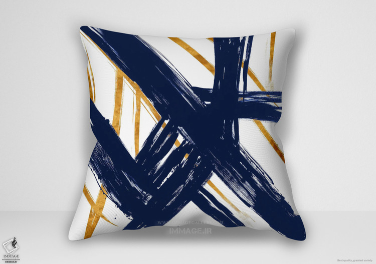 کوسن مینیمال نیروی دریایی با خطوط طلایی اثر مگان موریس (MN 1950)