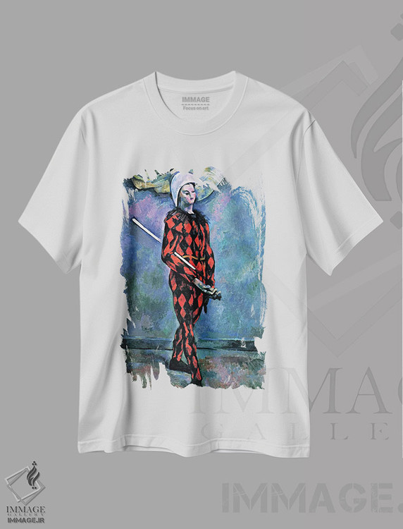 تیشرت طرح دار هارلکوین، هنر فاخر کلاسیک اثر پل سزان | immage.ir