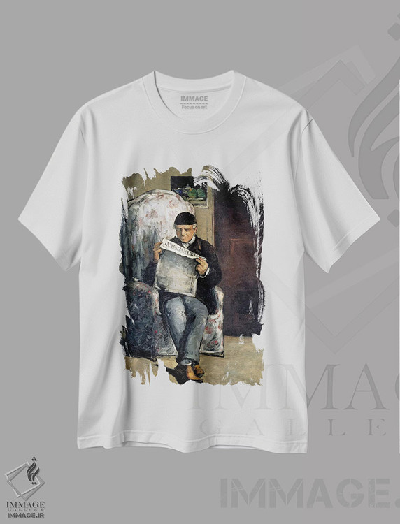 تیشرت طرح دار پدر هنرمند، ۱۸۶۶، دکوراسیون جایگزین اثر پل سزان | فروشگاه ایماژ