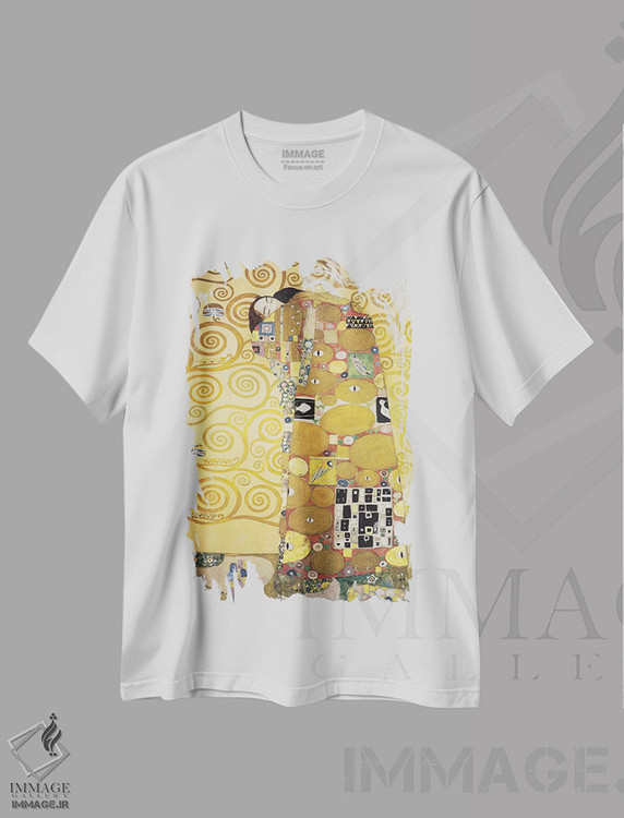 تیشرت طرح دار وفا یا تحقق، ۱۹۰۵، هنر فاخر کلاسیک اثر گوستاو کلیمت | فروشگاه ایماژ