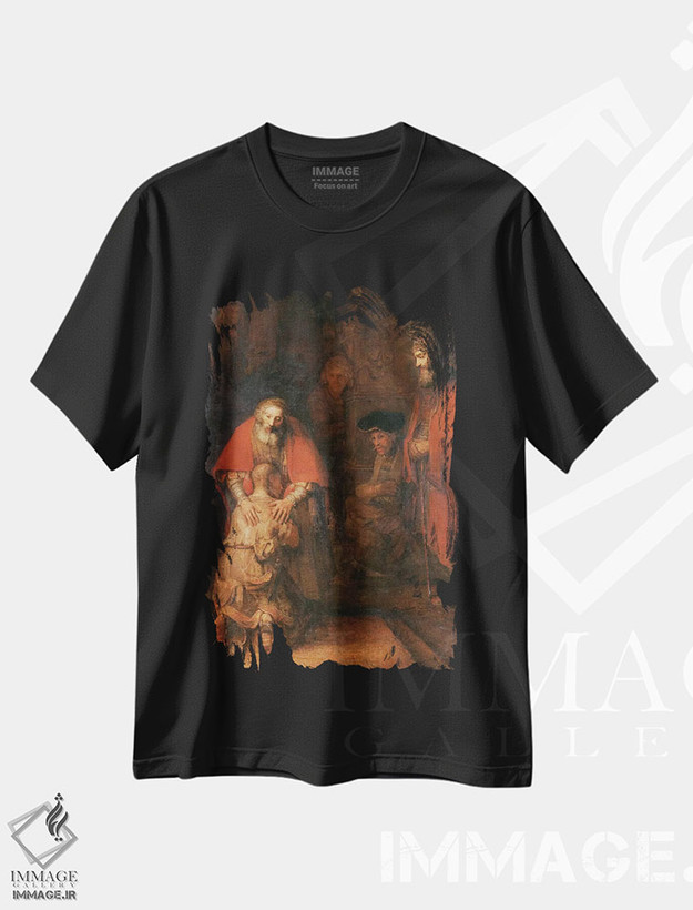 تیشرت طرح دار بازگشت پسر ولخرج، حدود ۱۶۶۸، باروک اثر رمبرانت فان رَین | فروشگاه ایماژ