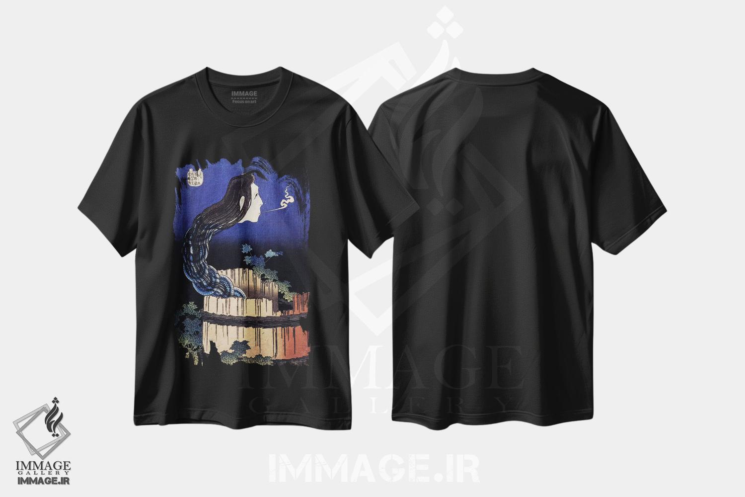 تیشرت طرح دار افسانه روح اوکیکو، ۱۸۳۰، دکور آسیایی اثر کاتسوشیکا هوکوسای | فروشگاه ایماژ