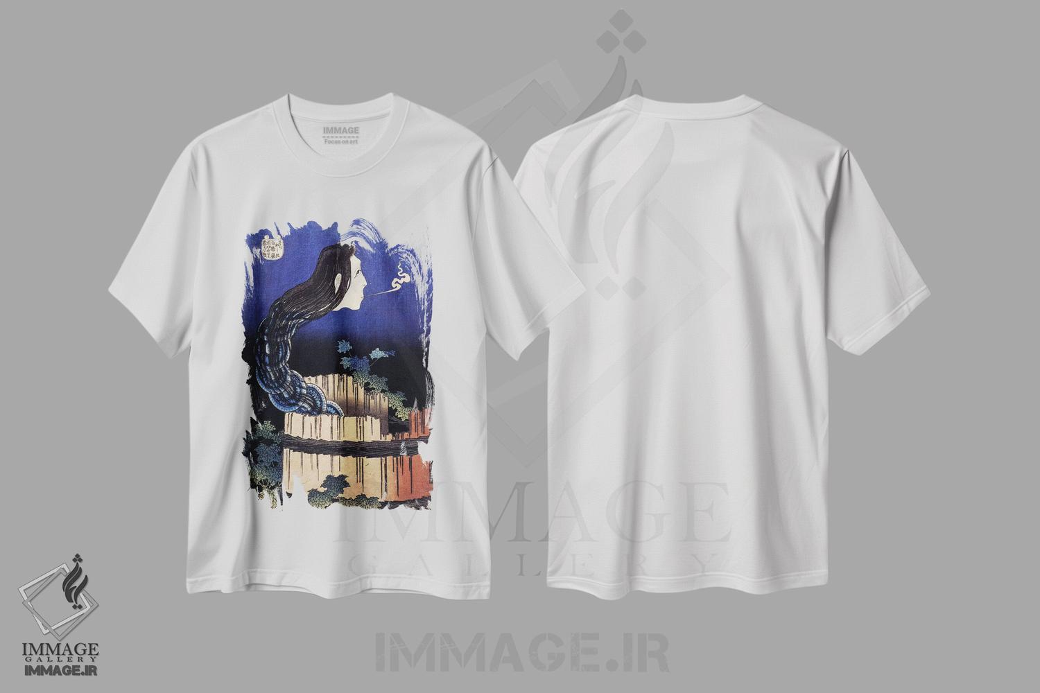 تیشرت طرح دار افسانه روح اوکیکو، ۱۸۳۰، دکور آسیایی اثر کاتسوشیکا هوکوسای | immage.ir