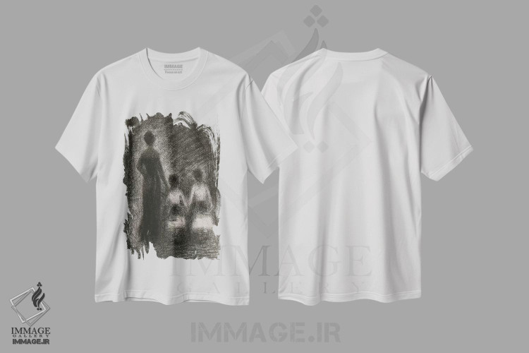 تیشرت طرح دار زن با دو دختر کوچک ۱۸۸۲–۱۸۸۴، هنر فاخر کلاسیک اثر ژرژ سورا | immage.ir