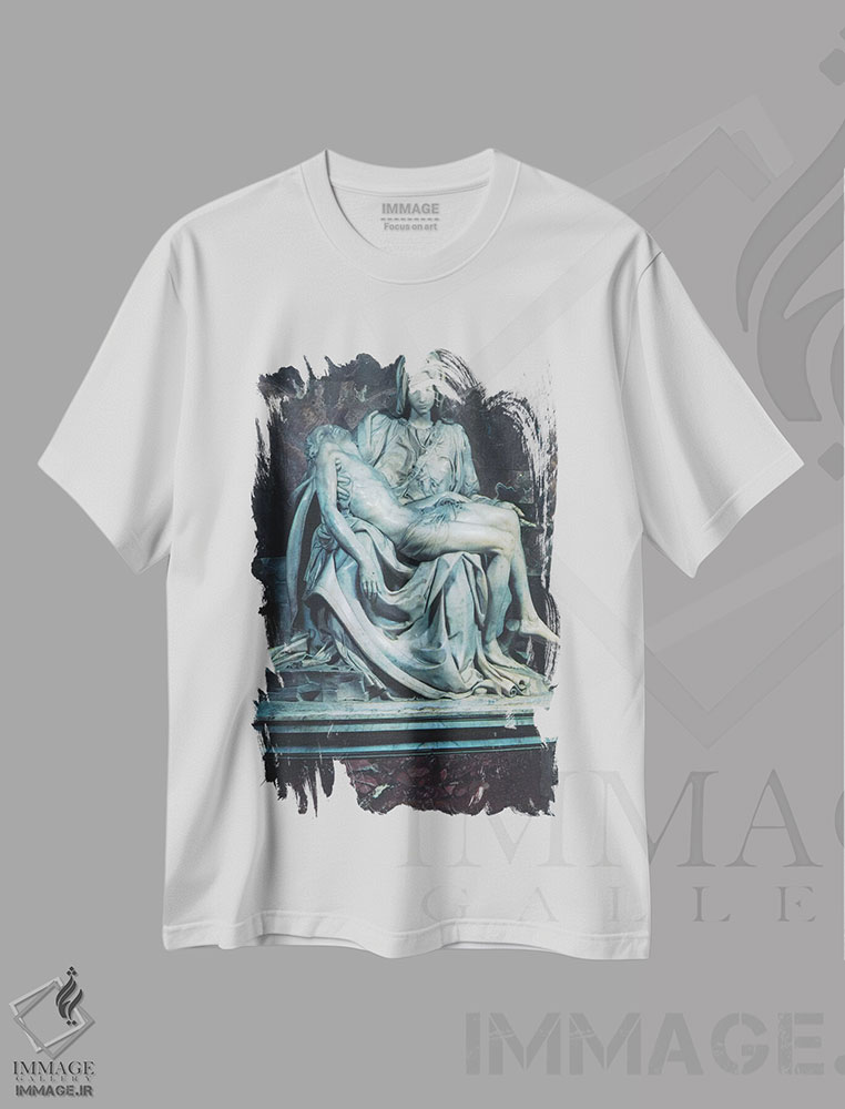 تیشرت طرح دار پیتا، هنر فاخر کلاسیک اثر میکل آنژ | فروشگاه ایماژ