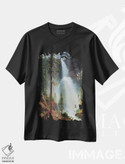 تیشرت طرح دار آبشار نوادا، هنر فاخر کلاسیک اثر آلبرت بیرشتات | فروشگاه ایماژ