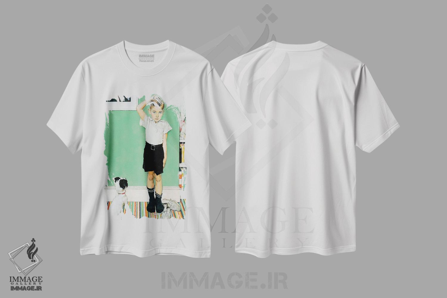 تیشرت طرح دار او قدبلندتر از پدرش خواهد شد، مدیوم اثر نورمن راکول | immage.ir
