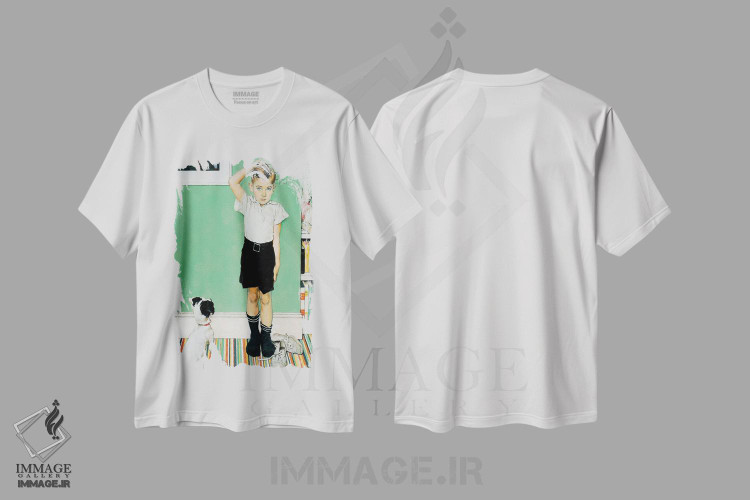 تیشرت طرح دار او قدبلندتر از پدرش خواهد شد، مدیوم اثر نورمن راکول | immage.ir