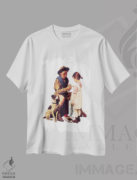 تیشرت طرح دار پزشک جوان، مدیوم اثر نورمن راکول | فروشگاه ایماژ