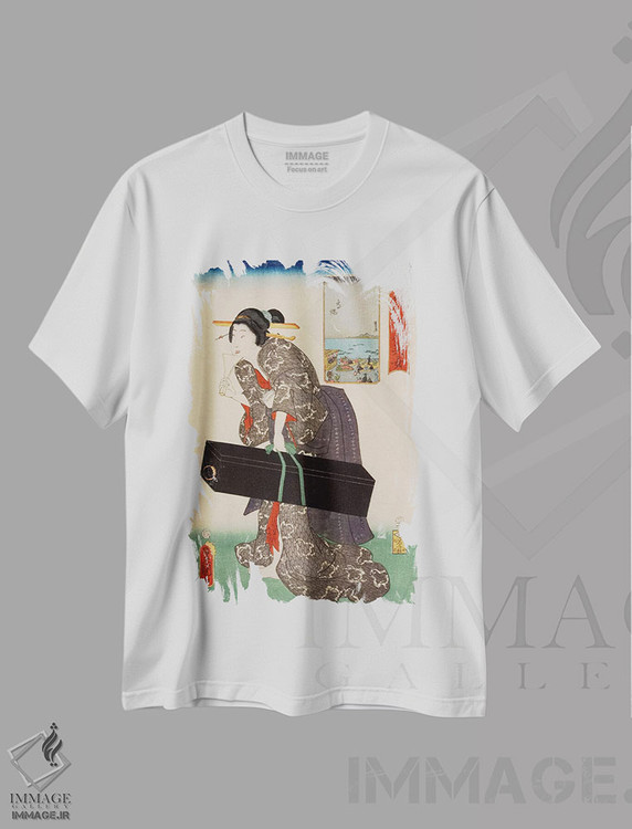 تیشرت طرح دار تاکاناوا، دکور آسیایی اثر اوتاگاوا کونیسادا | immage.ir