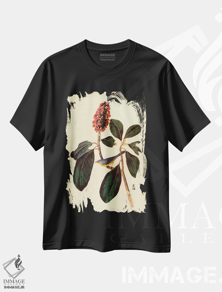 تیشرت طرح دار پرندهٔ خوش آواز، تزئینی اثر جان جیمز آدوبون | فروشگاه ایماژ