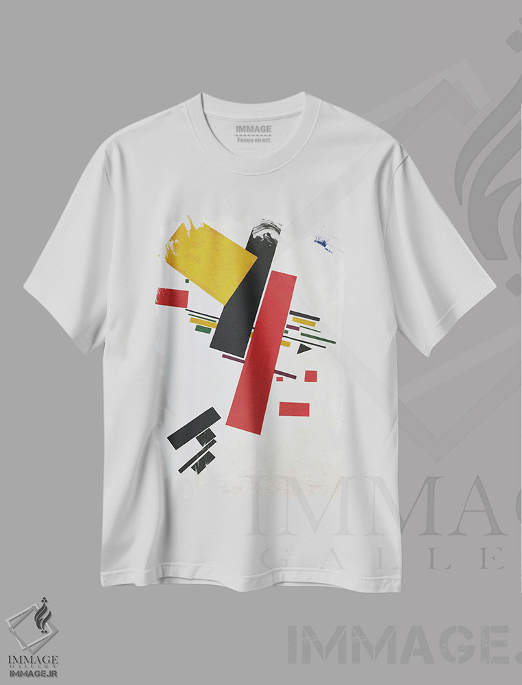 تیشرت طرح دار سوپرماتیسم پویایی، آبستره اثر کازیمیر سویوروویچ مالویچ | فروشگاه ایماژ