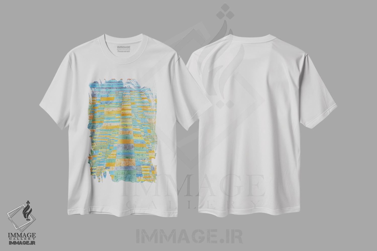 تیشرت طرح دار مسیر اصلی و جاده های فرعی اثر پل کله | immage.ir