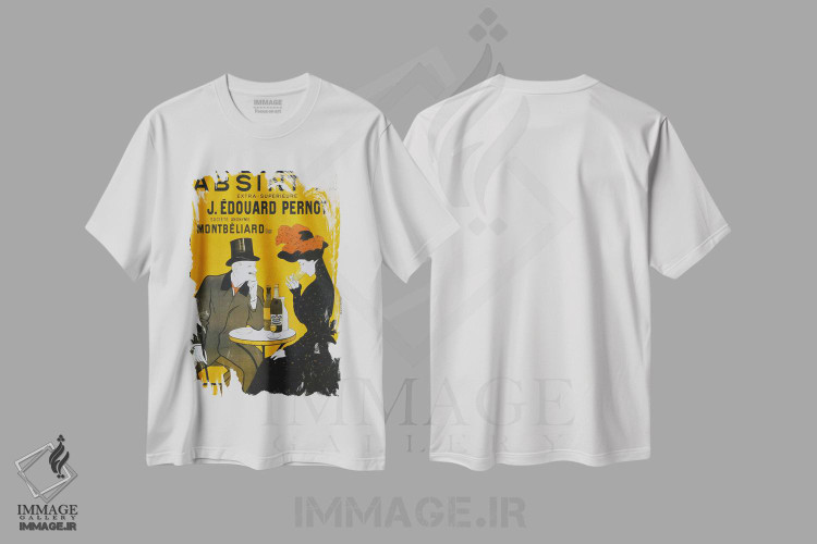 تیشرت طرح دار ابسنته، پرنو، وینتیج و رترو اثر کلکسیون اپل وینتج | فروشگاه ایماژ
