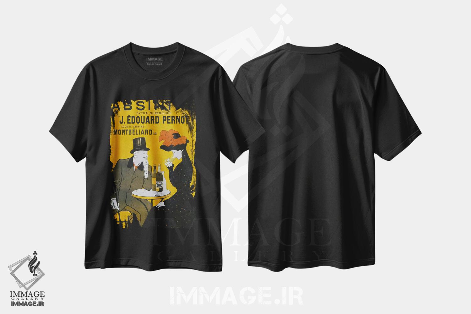 تیشرت طرح دار ابسنته، پرنو، وینتیج و رترو اثر کلکسیون اپل وینتج | immage.ir