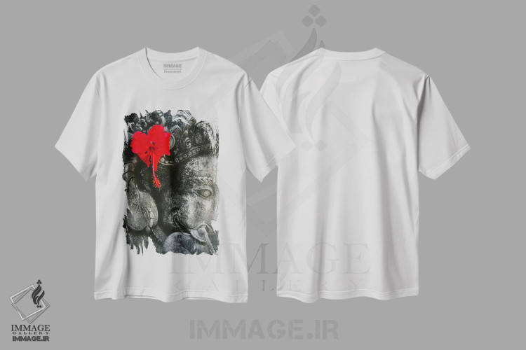 تیشرت طرح دار تندیس گانش، دکور آسیایی اثر هنرمند ناشناس | فروشگاه ایماژ