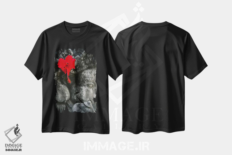 تیشرت طرح دار تندیس گانش، دکور آسیایی اثر هنرمند ناشناس | immage.ir