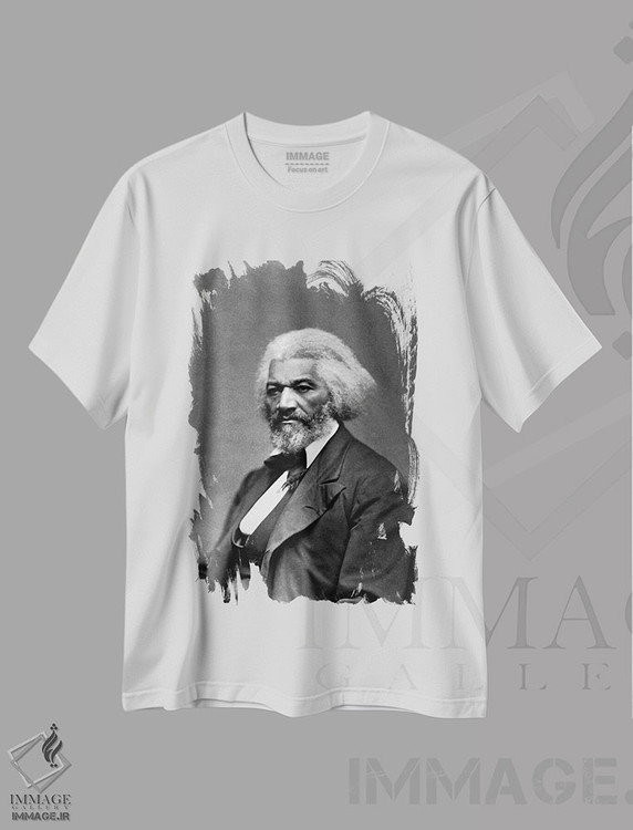 تیشرت طرح دار پرترهٔ فردریک داگلاس، هنر آمریکایی آفریقایی تبار اثر هنرمند ناشناس | فروشگاه ایماژ