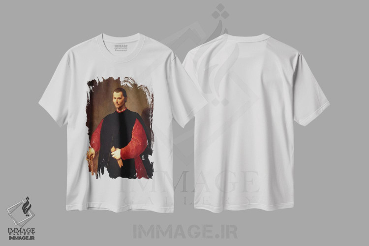 تیشرت طرح دار پرترهٔ نیکولو ماکیاولی، هنر فاخر کلاسیک اثر هنرمند ناشناس | فروشگاه ایماژ