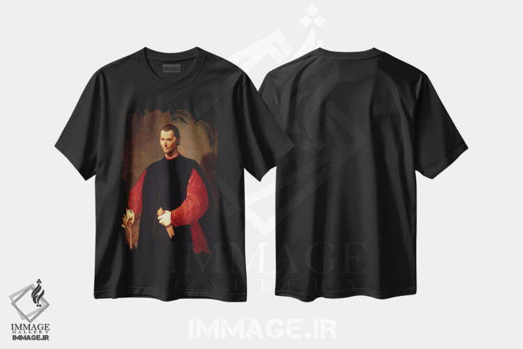 تیشرت طرح دار پرترهٔ نیکولو ماکیاولی، هنر فاخر کلاسیک اثر هنرمند ناشناس | immage.ir