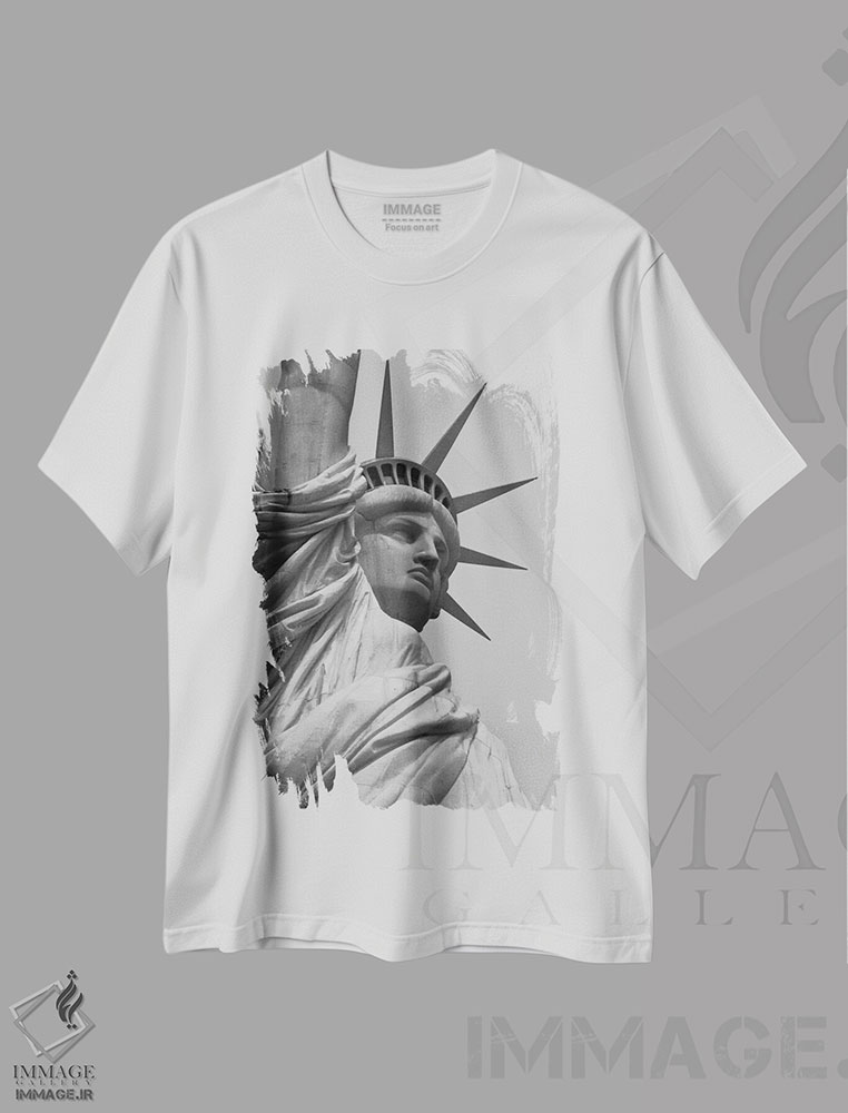 تیشرت طرح دار تندیس آزادی، دکور آمریکایی اثر هنرمند ناشناس | immage.ir