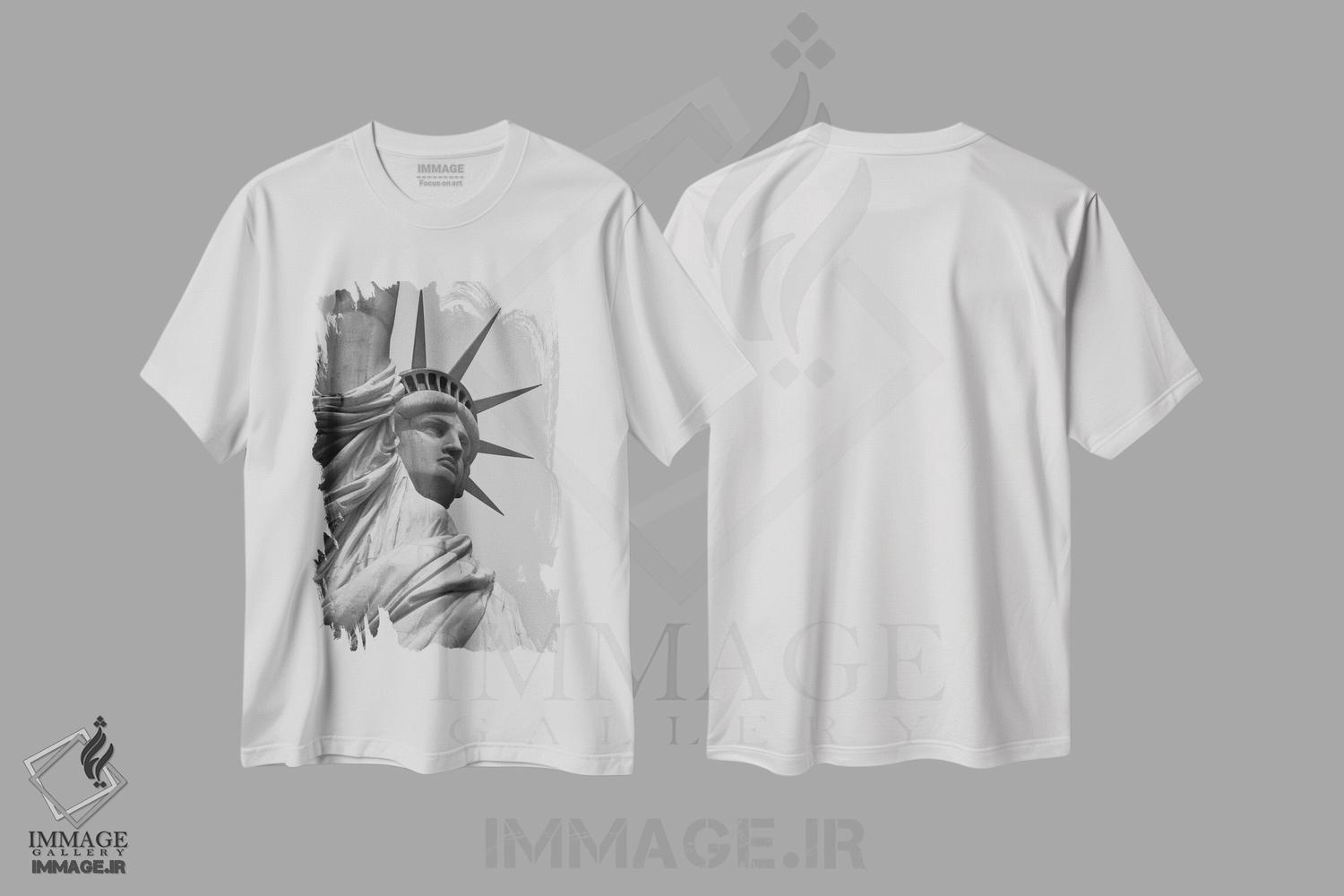 تیشرت طرح دار تندیس آزادی، دکور آمریکایی اثر هنرمند ناشناس | immage.ir
