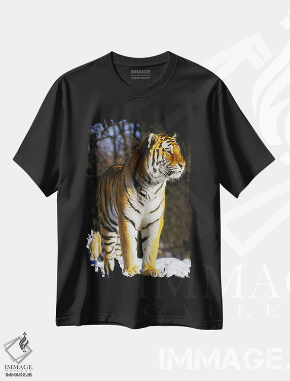 تیشرت طرح دار ببر، تزئینی اثر هنرمند ناشناس | immage.ir