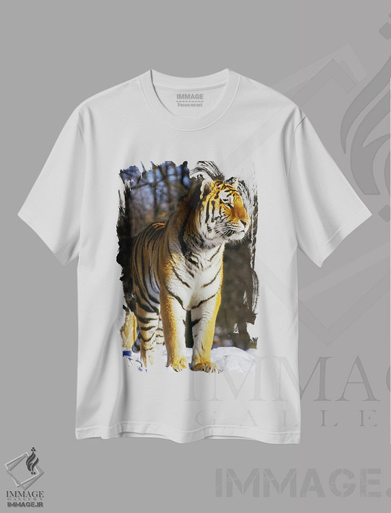 تیشرت طرح دار ببر، تزئینی اثر هنرمند ناشناس | فروشگاه ایماژ